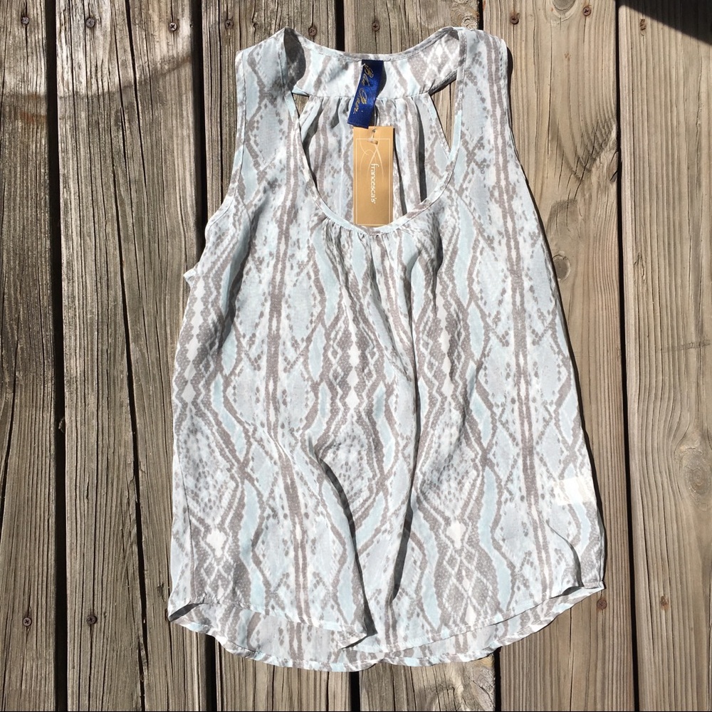 NWT Francesca’s Snake Print Blouse